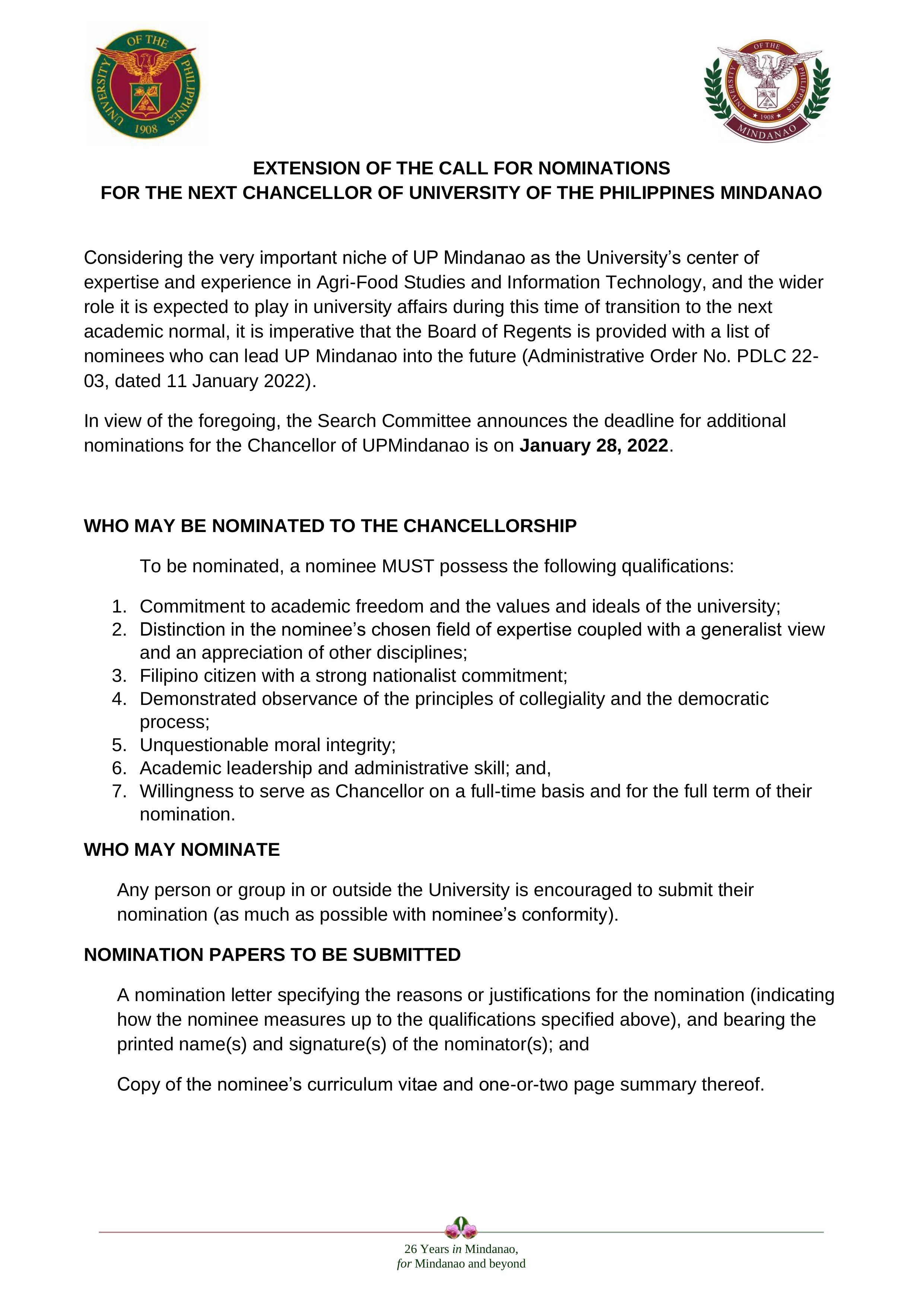 Extension of search for chancellorship UPMin until 28Jan2022-1