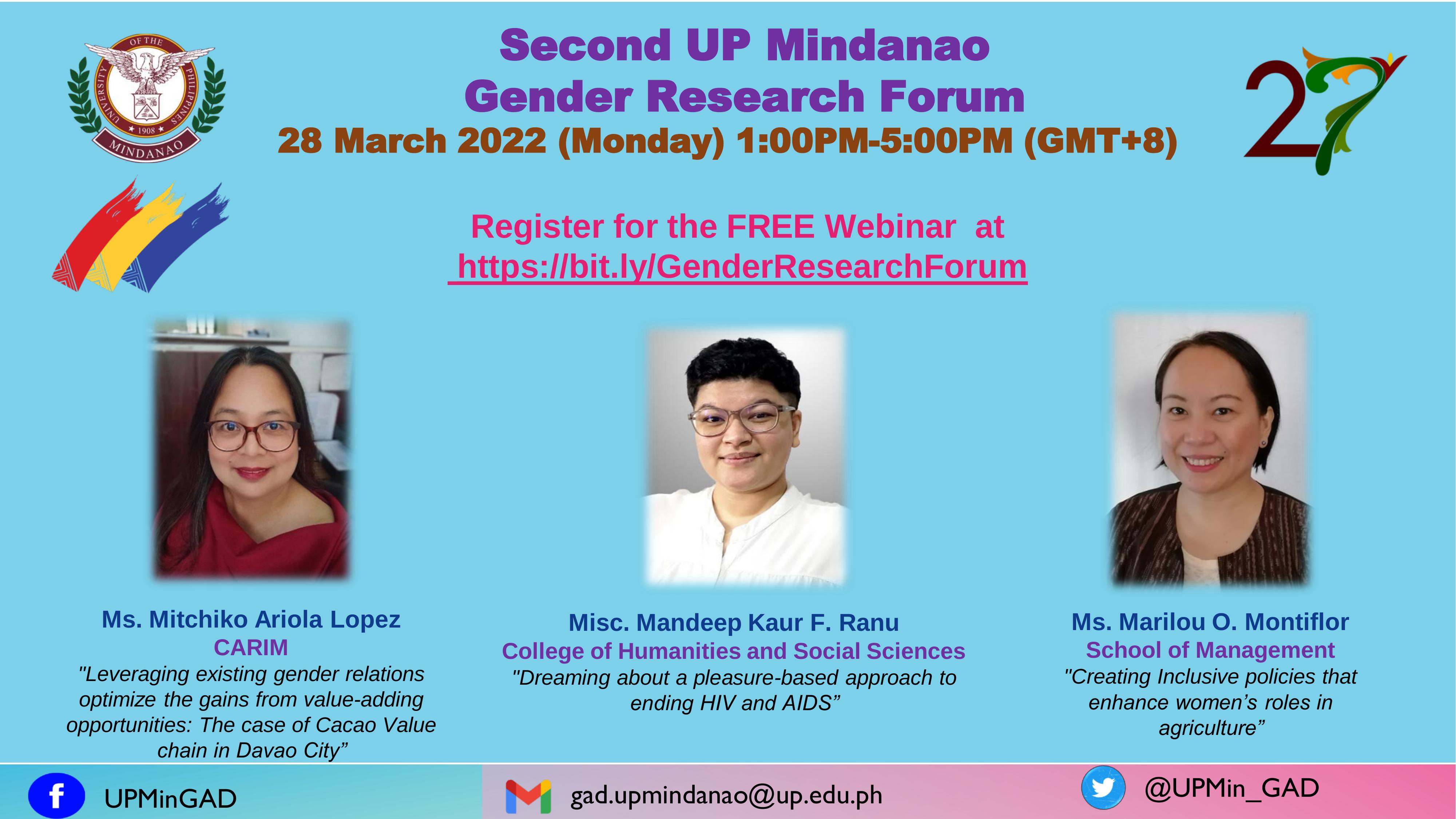 Second UP Mindanao Gender Research Forum